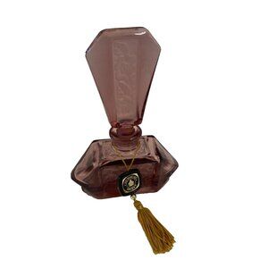Empty Perfume Bottle VTG, Victoria Secret Amethyst Purple Stopper Tassel Empty